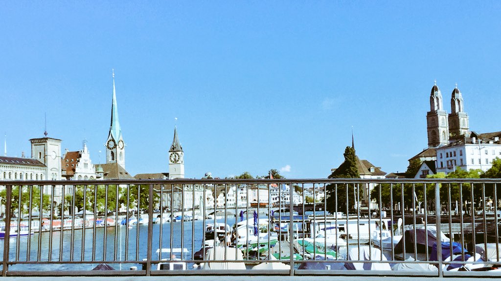 We safely made it to Switzerland and are now entering Zürich - our home &amp; center of work and living - topless again