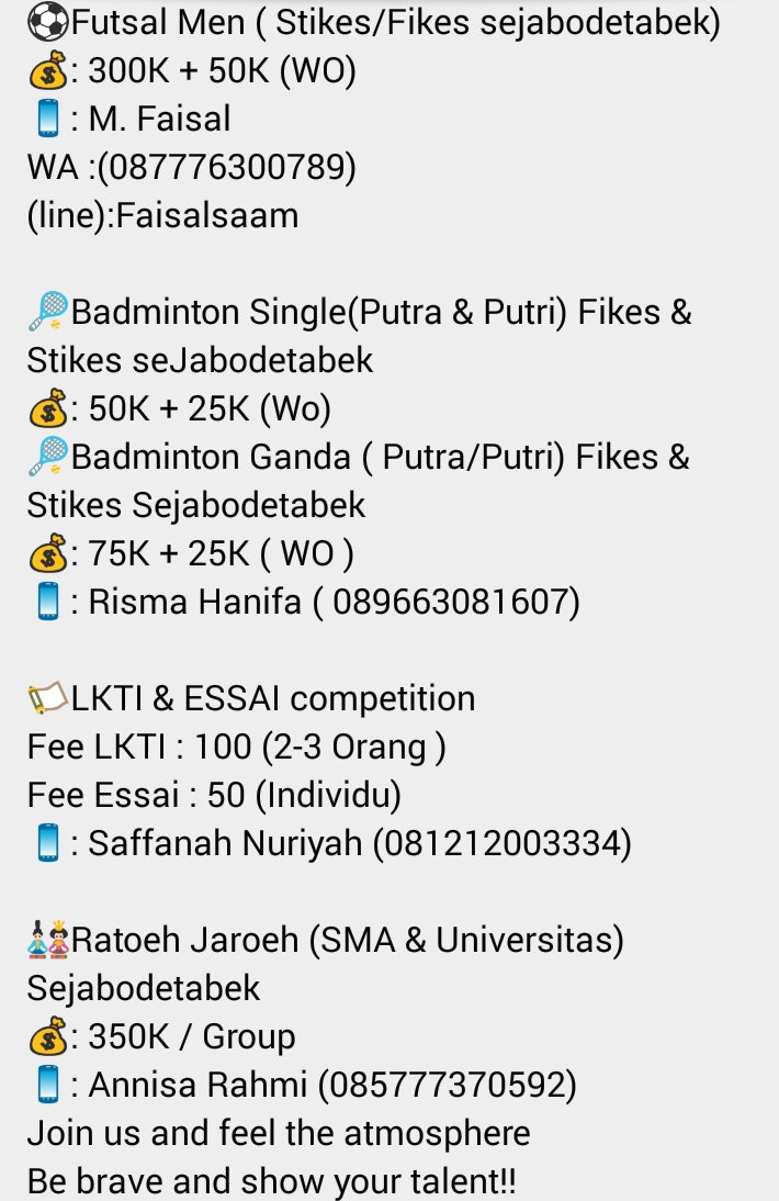 We are back!📢
🔥 FKIK UIN JKT🔥 
Proudly presents "Amazing of Soul FKIK CUP II (Art,Sporty and  Knowledgeable)"