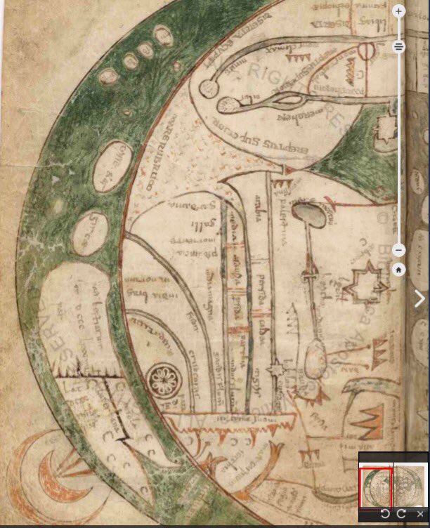 DrSueOosthuizen's tweet photo. Oh! British Isles on L of #8thC #mappamundi copying a #Roman original (S to top) https://t.co/56IZc0fb0Y MT @VoxHib https://t.co/4cxWOSYfa6