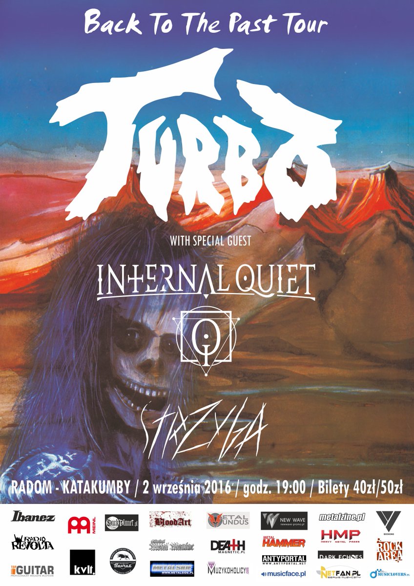 NewWaveInfo's tweet photo. TURBO Back To The Past Tour #InternalQuiet #Strzyga #Turbo #Radom #Katakumby #InformatorNewWave #Patronujemy https://t.co/uEyj59I4H8