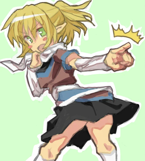 #深夜の真剣お絵描き60分一本勝負
初参加です。パルスィ描きました。
謎ポーズになった…。 