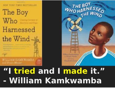 lieberrian's tweet image. #makerslowchat  We begin our #geniushour #makerspace with William Kamkwamba's inspiration ted.com/talks/william_…