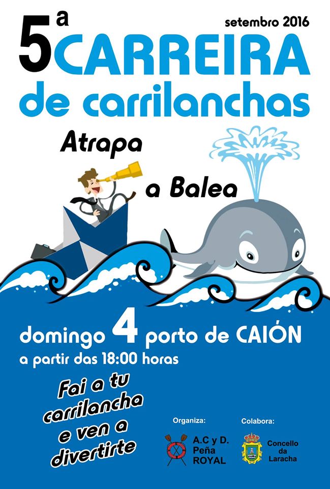 El domingo 4, cita en #Caión con la 5ª carrera de carrilanchas. ¡Risas en la víspera de los Milagros! #CostadaMorte