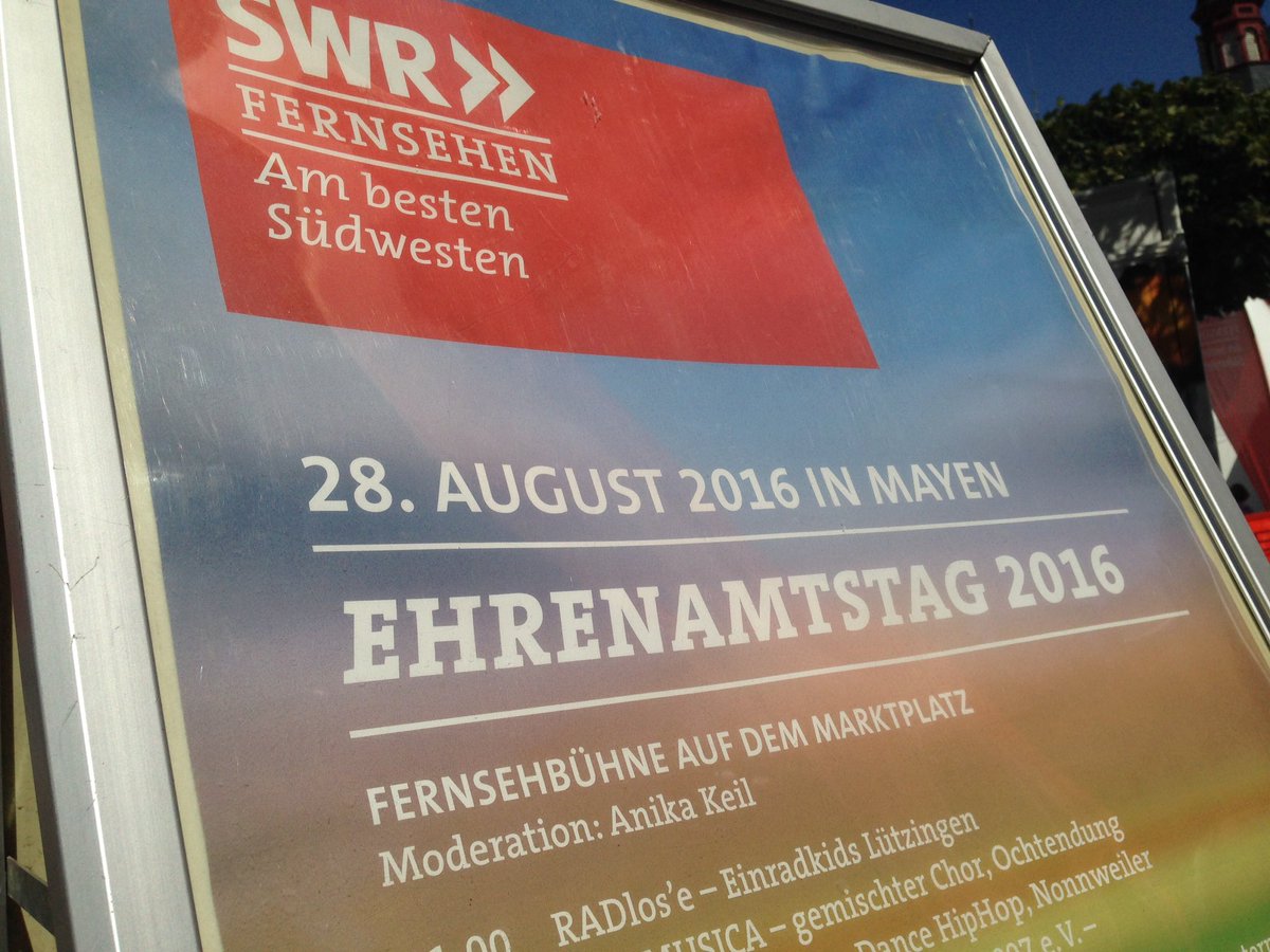 Welch' Ehre... #offair #swr in #mayen #ehrensache #hitze