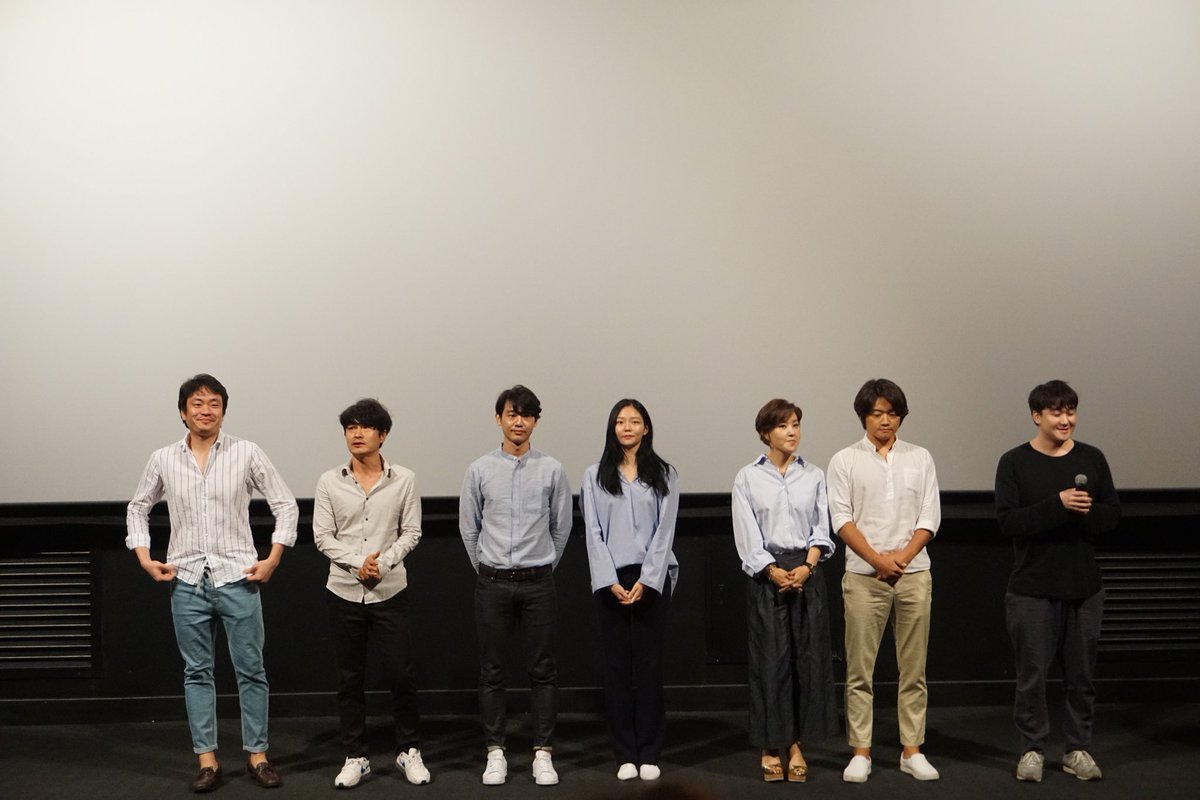 #영화 '#범죄의여왕' 상영후 #CGV용산 에서 오늘 첫번째 #무대인사 가 #이요섭 감독님과 #조복래, #박지영, #이솜, #김대현, #오창경, #이성욱 배우...