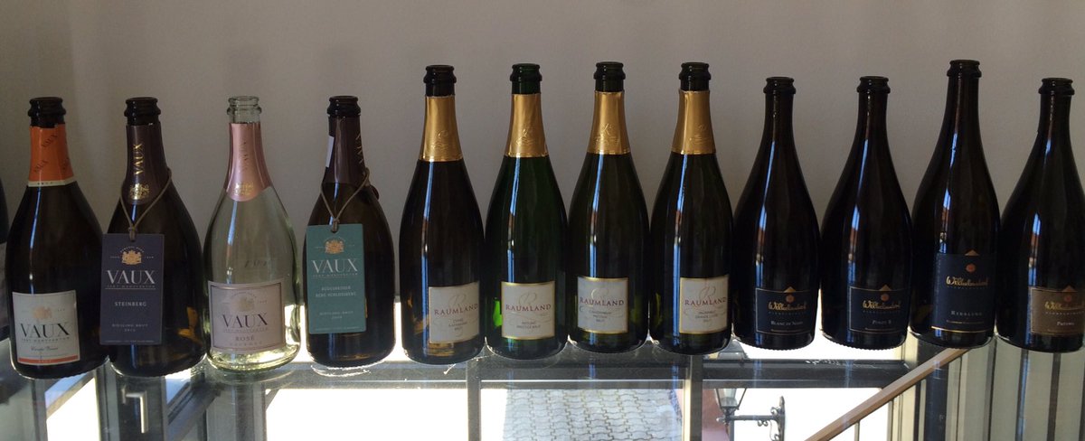 heinzelcheese's tweet image. German bubbles at their very best: tasting Wilhelmshof, Schloss Vaux and the brilliant Raumland, plus great bread