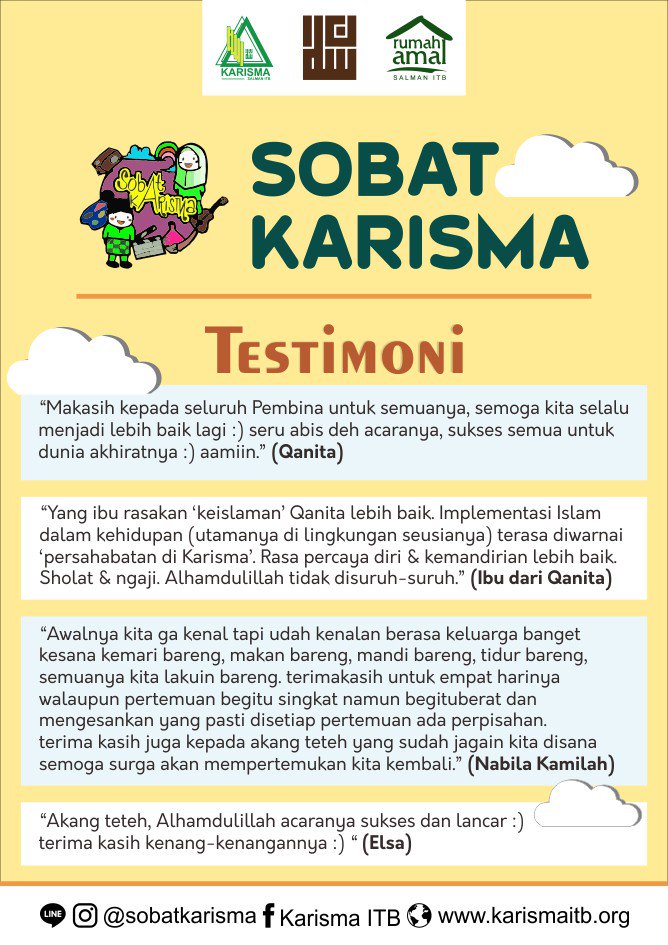 Testimoni Sobat Karisma :)