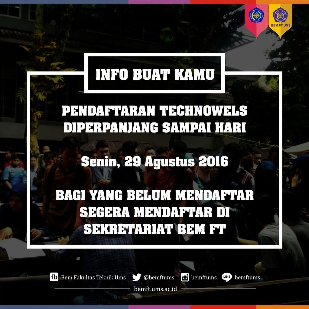 BEMFTUMS's tweet photo. #bemftums
#technowels
#fakultasteknik
#mahasiswaums https://t.co/XwEALUZfeH