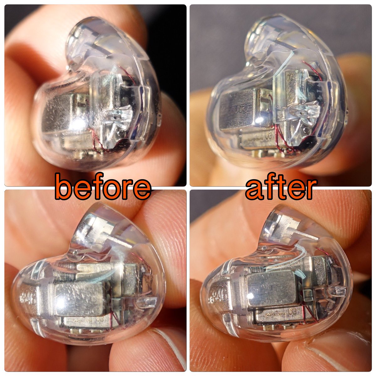 がっきー E イヤホン ラボ على تويتر Shure Se846 L側 Esiq エシック 施術しました ノ ポリッシング コーティング 点々と付いた細かな傷が消えピカピカに 透明度復活 修理 カスタマイズ等のお問い合わせはeイヤホンクリニックまで がっきー E イヤホン ラボ على تويتر Shure Se846 L側 Esiq エシック 施術しました ノ ポリッシング コーティング 点々と付いた細かな傷が消えピカピカに 透明度復活 修理 カスタマイズ等のお問い合わせはeイヤホンクリニックまで
