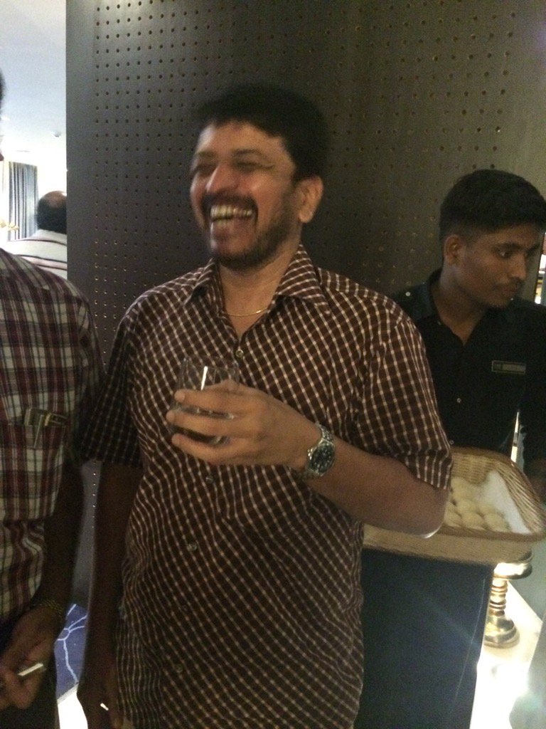 MadrasMobile's tweet photo. Poor Diwakar. He was lucky to get a glass of water in charge of food brigade #MadrasWeek2016 https://t.co/2fNwXxK60b