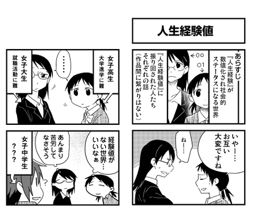 COMITIA117お疲れ様でした。  https://t.co/5aqWxUCDF2
ペーパーに描いてた作品紹介4コマおおきめ 