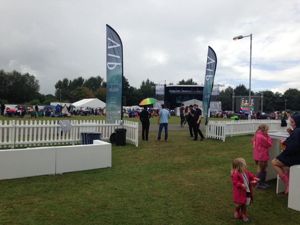 Getting ready to go on at #SummerFest! Who are those sexy people on the big screen?