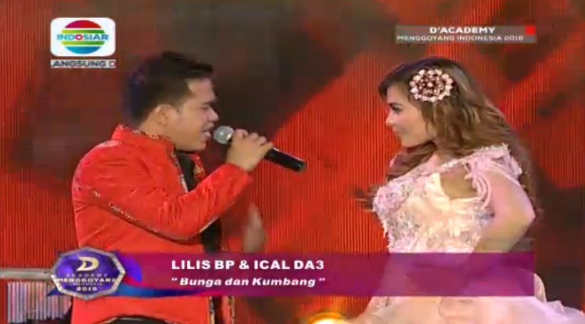 Indosiar's tweet photo. Terlena deh bersama @DA3_Ical &amp; @LilisDarawangi bawakan lagu Bunga dan Kumbang. #DAMI2016 https://t.co/H3KeRchosQ