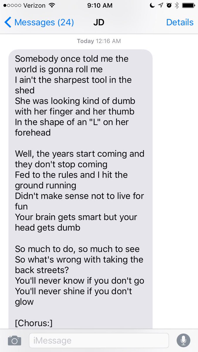 patrick mccall on twitter do your friends text you the lyrics to