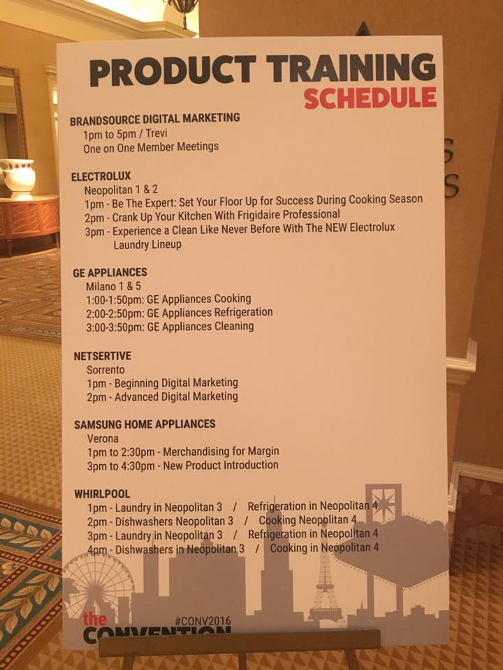BrandSourceWIB's tweet photo. Product training starts at 1pm today, see you there! #Conv2016 #BrandSourceWIB https://t.co/p5JMBGqHz3