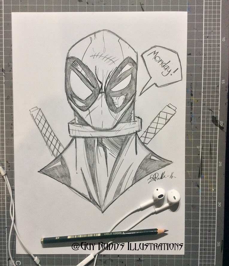 GuyRuddsillust's tweet photo. DEADPOOL SKETCH!!!
those Monday feels........ https://t.co/18cL4Iemgo