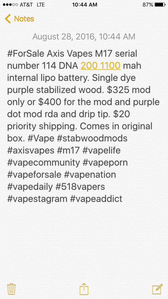 YoitsTJ23's tweet photo. #Vape #stabwoodmods #axisvapes #m17 #vapelife #vapecommunity #vapeporn #vapeforsale #vapeaddict https://t.co/wvGastJd53