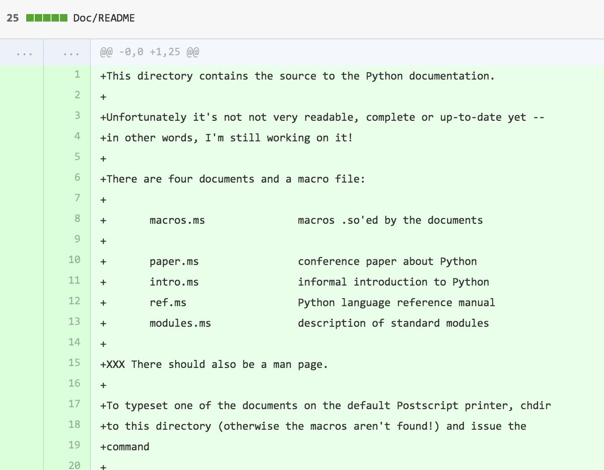 randal_olson's tweet image. The first #Python commit was made 26 years ago. We all start somewhere! #programming

github.com/python/cpython…