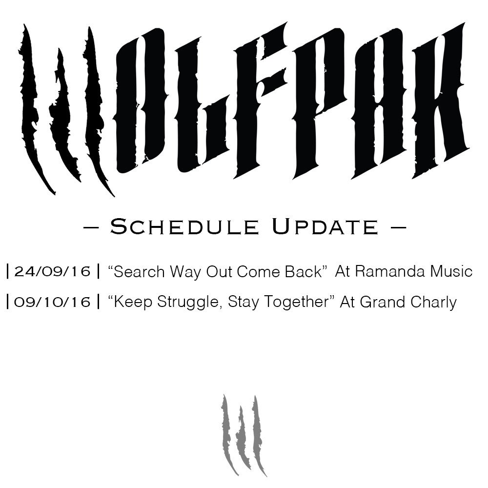 WOLFPAK Schedule Update! 

see you there bros! 🤘🏻
#wolvesarecoming