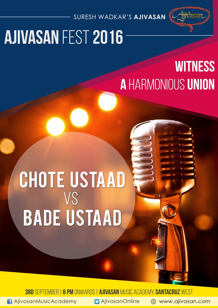 Ajivasan Fest 2016 is coming your way filled with a &amp; different theme to make your musical evening a special one