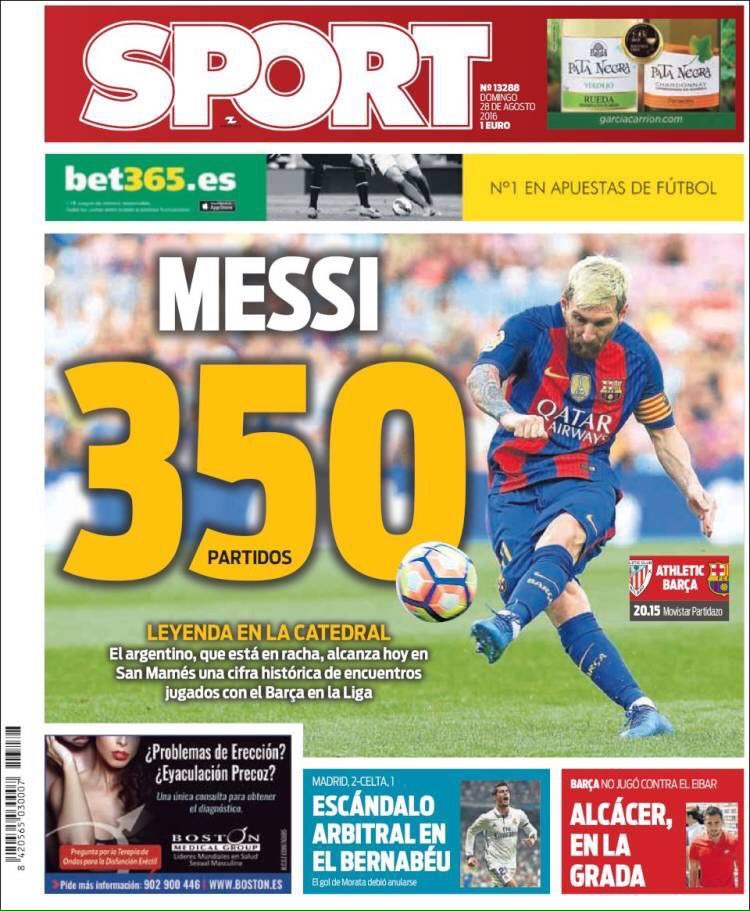 MESSI IS INFINITY ∞ on X: .@sport: “Messi (314 goals, 129 assists) will  play his 350th @LaLiga game tonight.” #AthleticFCB   / X