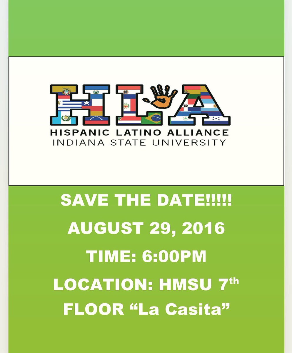 IndianaStateHLA's tweet photo. Tomorrow night at 6 pm HLA will hold there first ever official meeting. Come out and be apart of history! https://t.co/qUhiiJGVb8