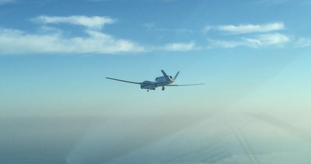 NASA's tweet image. For the 1st time, our Global Hawk was used to raise tropical storm #Gaston to a hurricane: research.noaa.gov/News/NewsArchi…