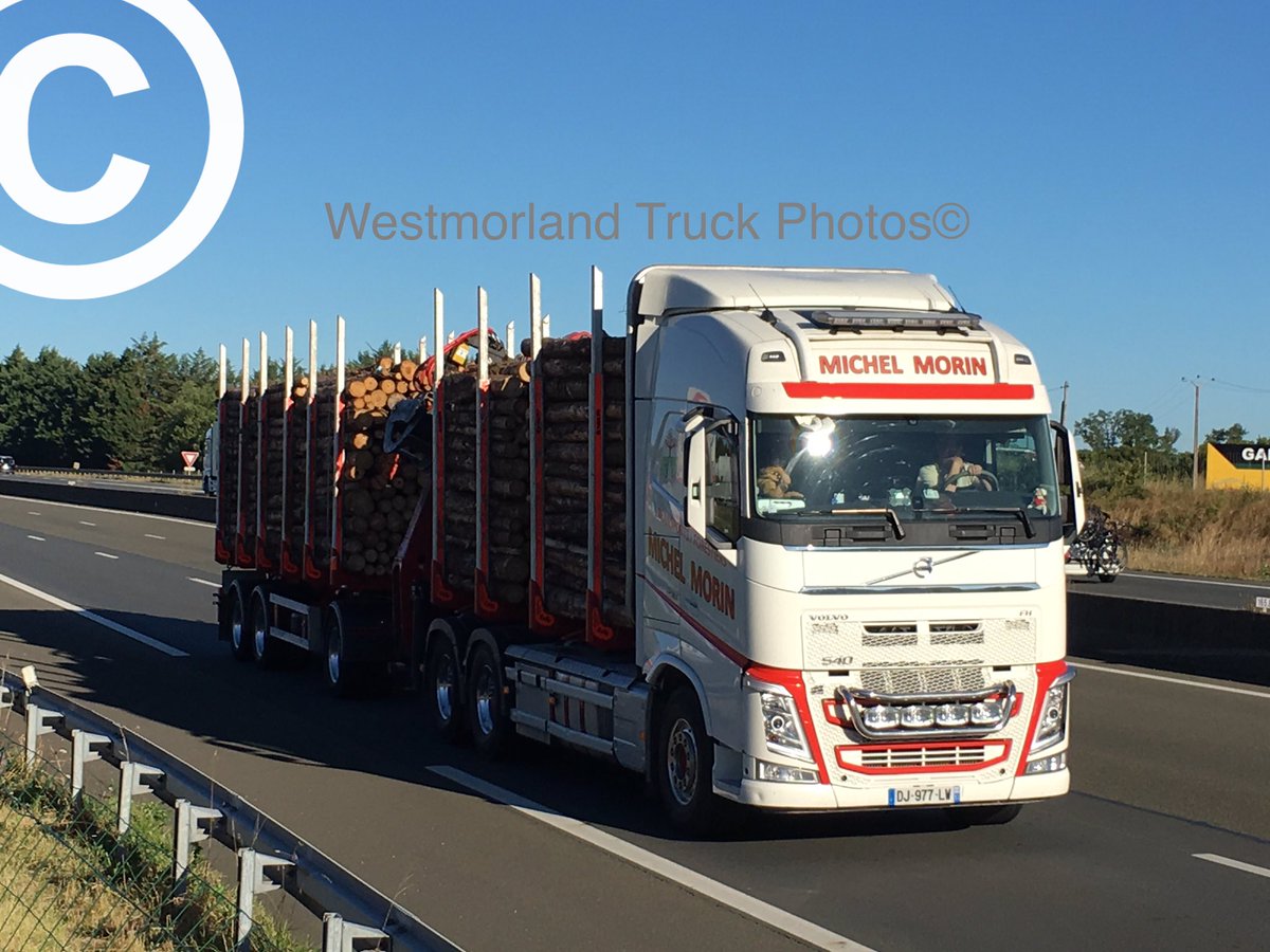 Westtruckphotos's tweet photo. Michel Morin tidy Volvo & drag on timber @VolvoTrucks @VolvoTrucksUK @FranceRoutes @Comm_Motor #timbertrucks https://t.co/ZD92cqMrAy