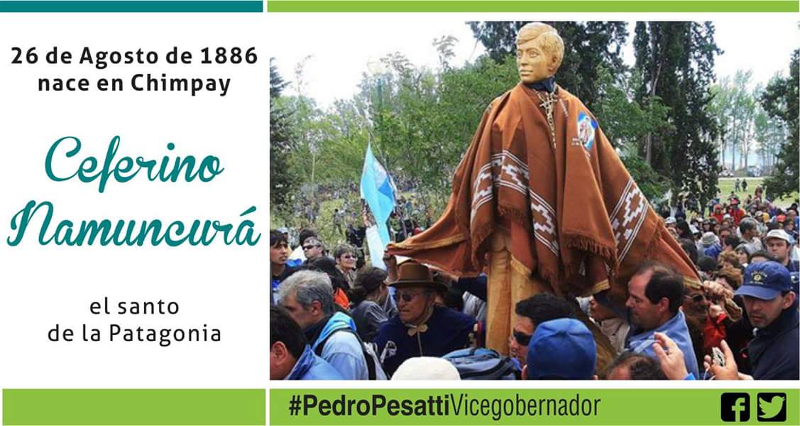 pedropesatti's tweet photo. Hoy es un día muy importante para la cristiandad y los devotos de Ceferino, el rionegrino santo de nuestro pueblo. https://t.co/dtHhK9w40y