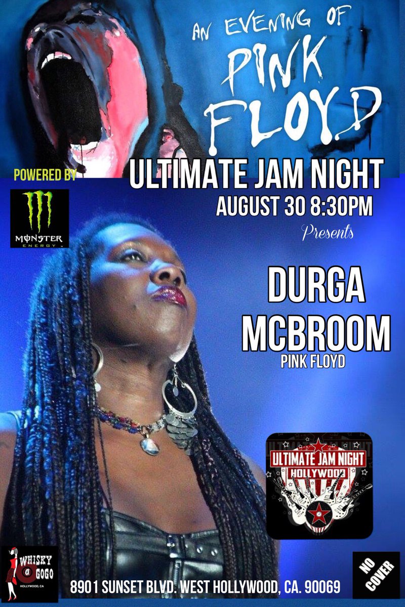 ultimate_jam's tweet photo. AN EVENING OF PINK FLOYD featuring DURGA MCBROOM-PINK FLOYD Tues8/30 @TheWhiskyAGoGo @JessicatChase @Calif_Rock_News https://t.co/5yiiuaLH3D