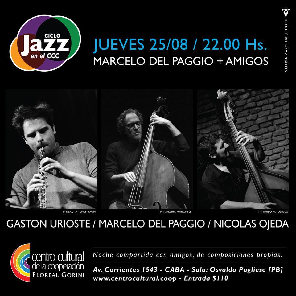 GastonUrioste's tweet photo. Gran fecha! jueves 25/8 CCC c @DelPaggioMarce y @nojedamusica oboe/eléctrica/contrabajo/bata #ultimossolesdelverano https://t.co/f4PtvX9vJQ