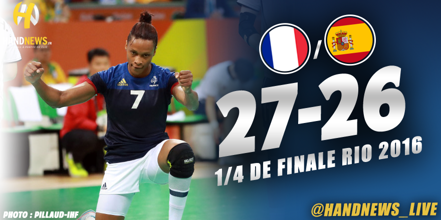 HandNewsfr's tweet photo. [#Rio2016] INCROYABLE ! Les Bleues en 1/2 finale des JOOOOOOO !!!!!!! #handball 

ENOORME ! #ESPFRA https://t.co/JmKeBHDWxe
