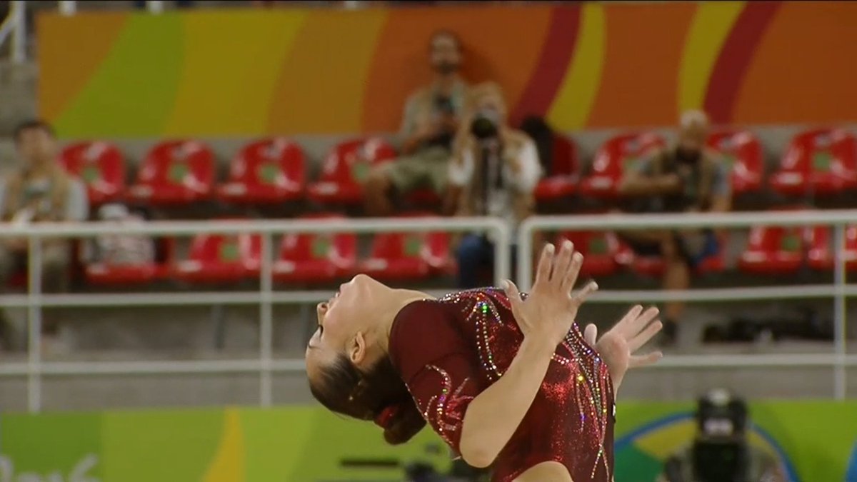 Gymtertainment's tweet photo. The last routine of @ferrarivany's gymnastics career was a good one! 14.766 #ITA https://t.co/7kdc9Vy5uM