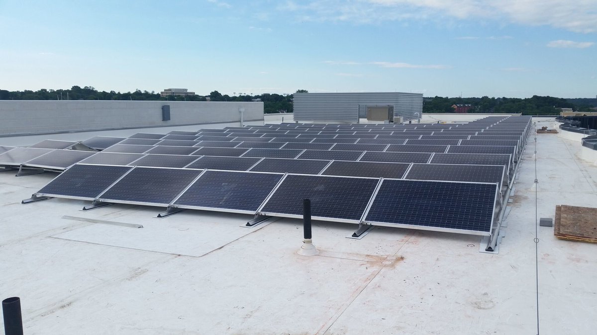 StandardSolar's tweet photo. Woot! The #RenewableDC solar system at @BallouDC is coming online! Happy to partner with @DCDGS to make this system. https://t.co/NNi92ImXRj