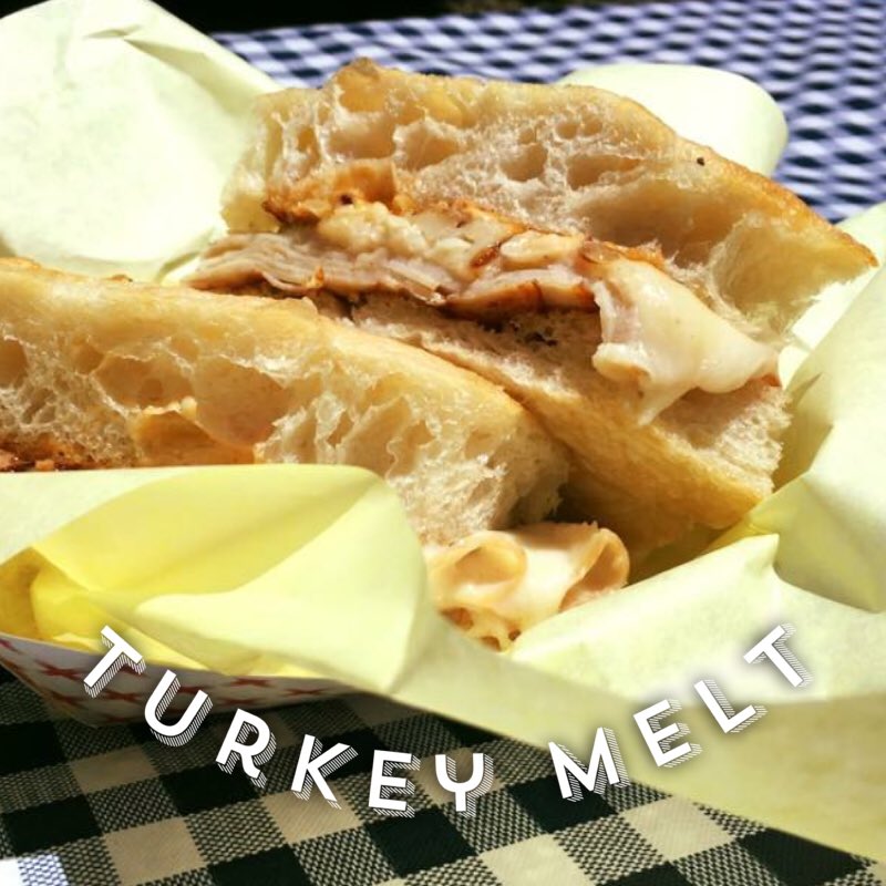 HappyForkFoods's tweet photo. Turkey Melt: Grilled Turkey on local Empire Bakery Focaccia, Smoked Paprika aioli mayo, &amp; melty Monterey https://t.co/Agus1Dy3f9