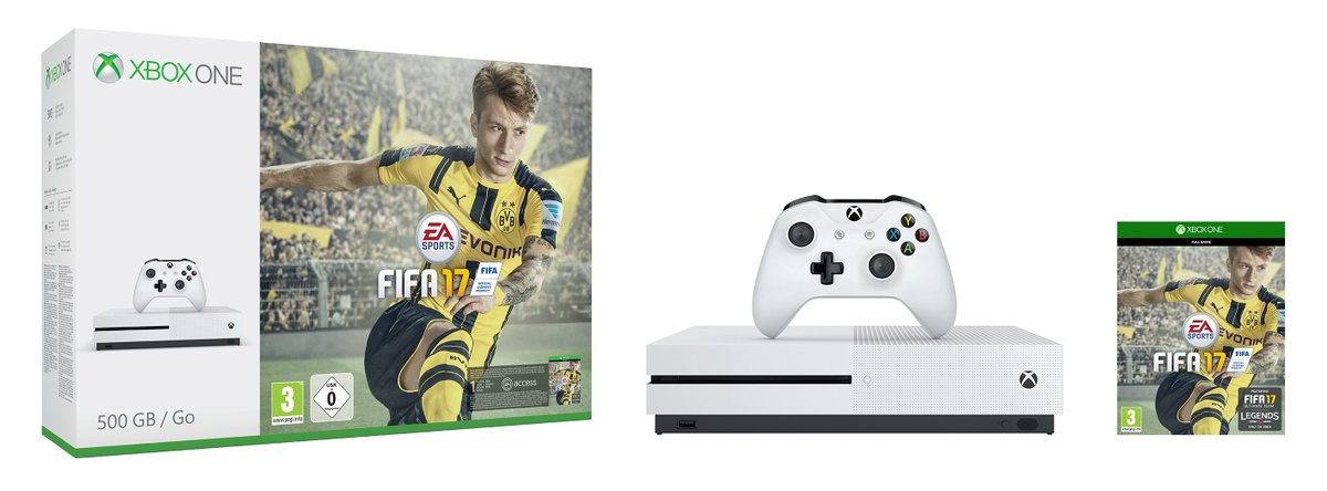 GamePricer's tweet photo. #Xbox One Console S 500gb &amp; Fifa 17 - £249.85 @ Shopto #gamedeal #gaming https://t.co/AWSvX7lOgk https://t.co/tcHujwT6CT