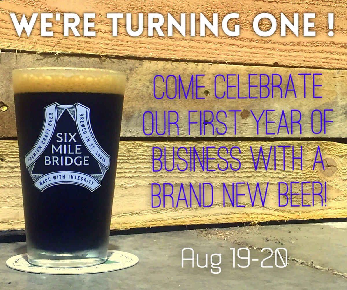We brewed a special beer for our anniversary this weekend and we hope you'll join us for a pint! #firstbirthday 👍