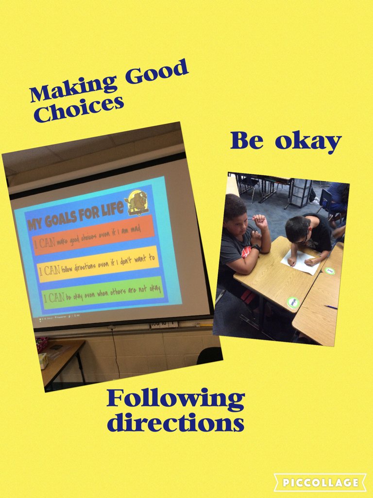 Learning about our GOALS this year! #MrsBurnisonsClass #all4Comanche #fourthgrade pic-collage.com/_FLFLESdV