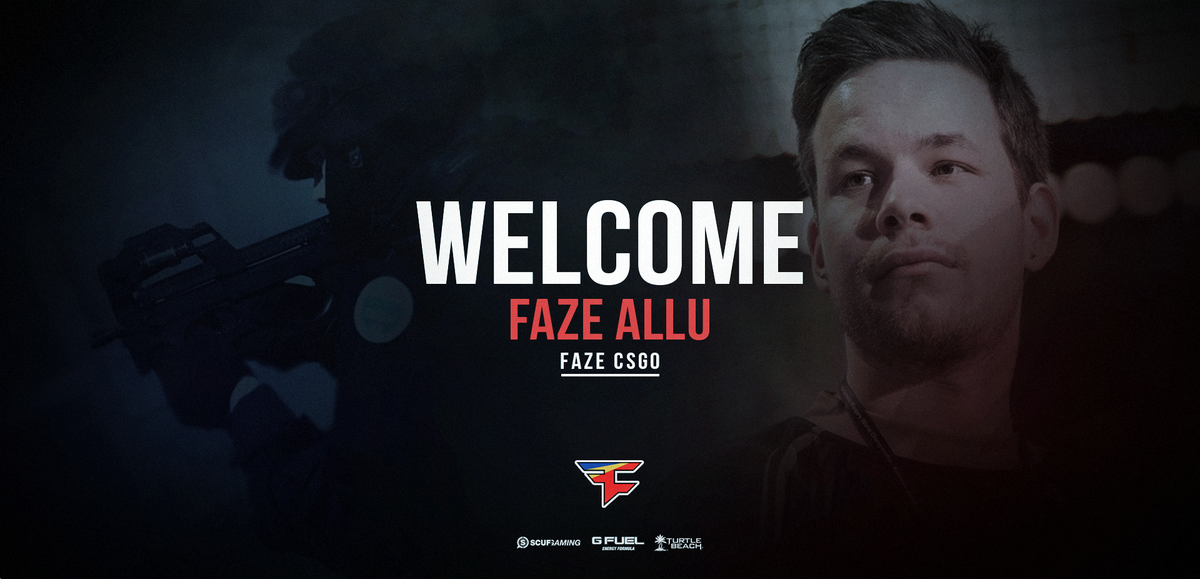FaZeClan's tweet photo. ANNOUNCEMENT: FaZe CS:GO has reached a transfer agreement for @alluCSGO!

Read: https://t.co/VWCvKbtWwQ

#FaZeUp https://t.co/COoUzSMS4z
