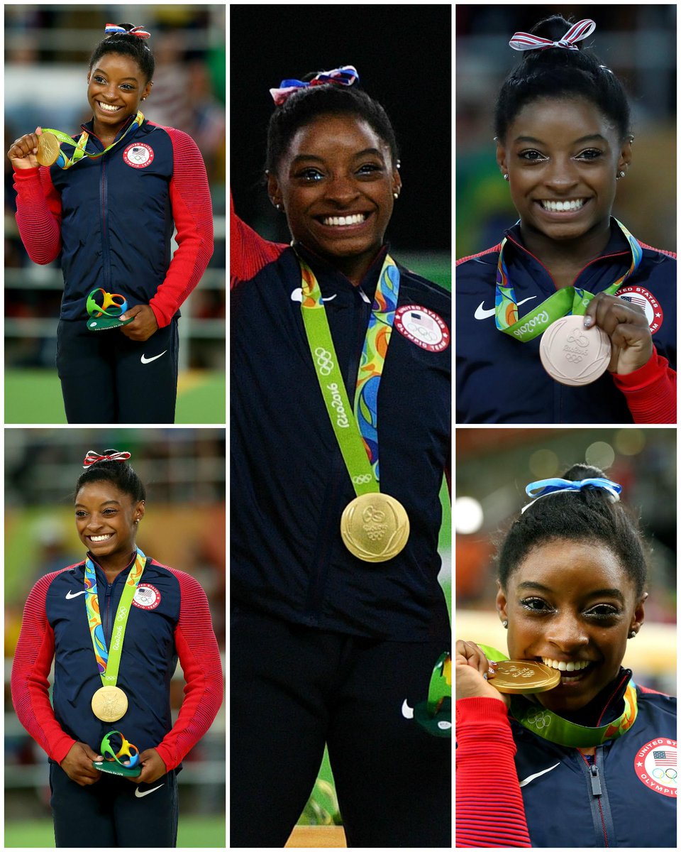 SportsCenter's tweet photo. Simone Biles:

• 5 medals
• 4 golds

What an Olympics for her. https://t.co/MNVc42fSCx