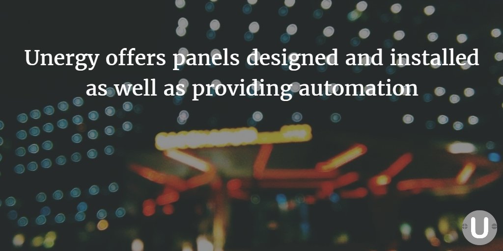unergyco's tweet photo. Unergy offers panels designed and installed as well as providing automation https://t.co/bonNWuPy99