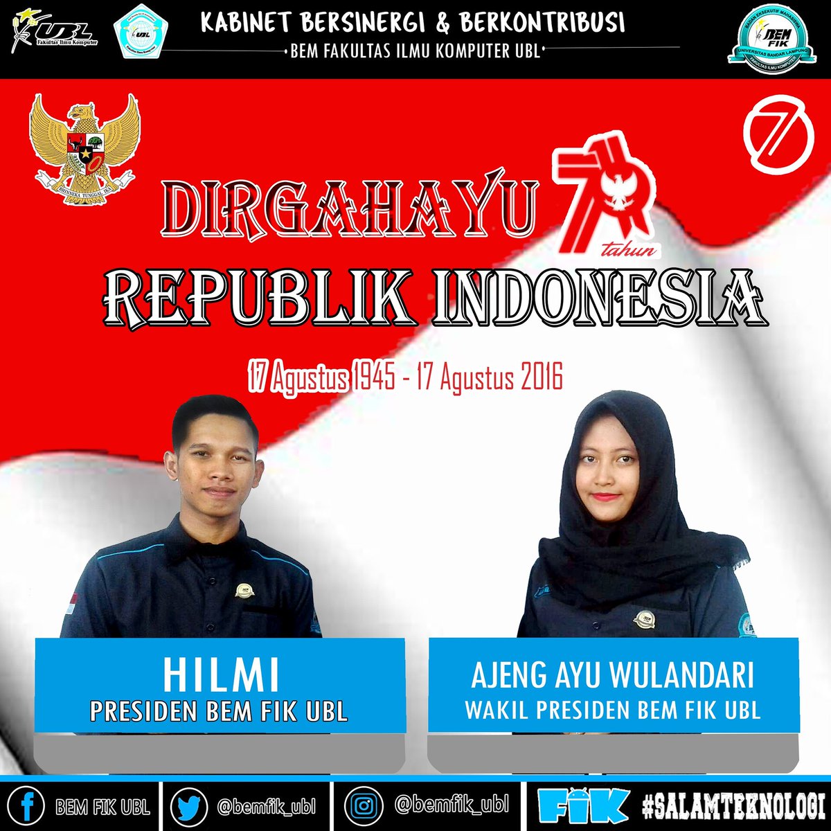 Dirgahayu Republik Indonesia yang ke 71 ✊
#71kemerdekaanindonesia
#dirgahayuindonesia 
#salamteknologi