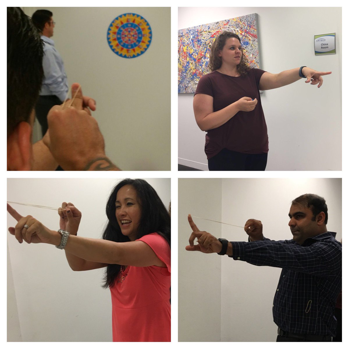 Artech_LLC's tweet photo. Our employees had fun 2day #ArtechOlympics #OfficeOlympics w #ChairSprint #Cornhole #RubberbandArchery #IWork4Artech https://t.co/2pVxhJUUDh