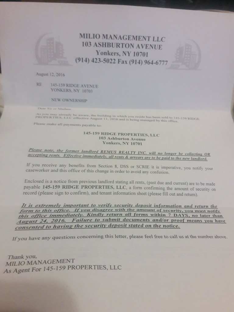 UPDATE: Ridge Ave Buildings allegedly SOLD to #Yonkers Milio Management
