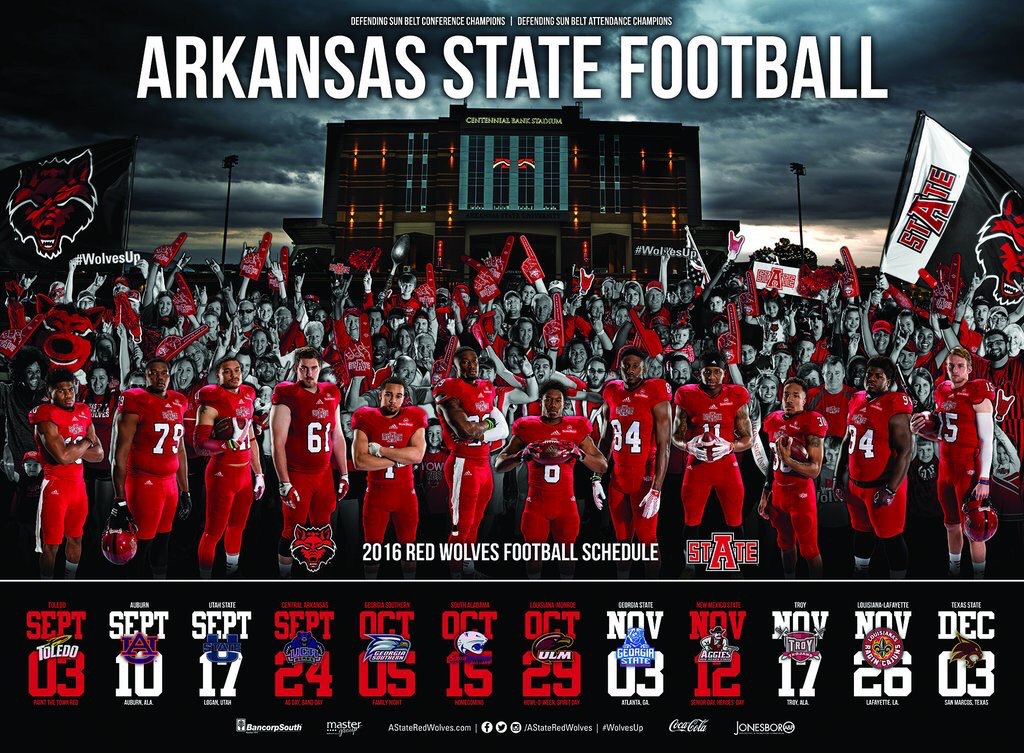 PosterSwag's tweet image. #PosterSwag FBS Football Poster Social Vote: RETWEET this to vote for: @RedWolvesFBall @AStateRedWolves