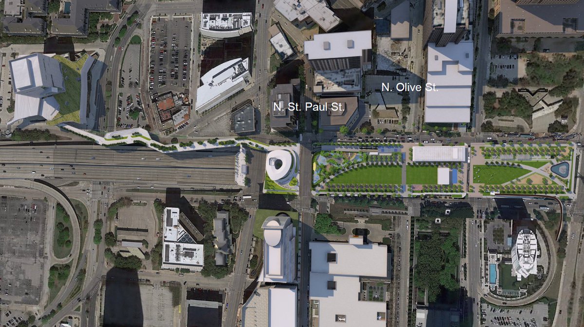 RobertWilonsky's tweet photo. $90 million proposal puts a parking garage at Klyde Warren Park. Wait. Say what now? https://t.co/Ha91KY7H7h https://t.co/Zb9feIVSWe