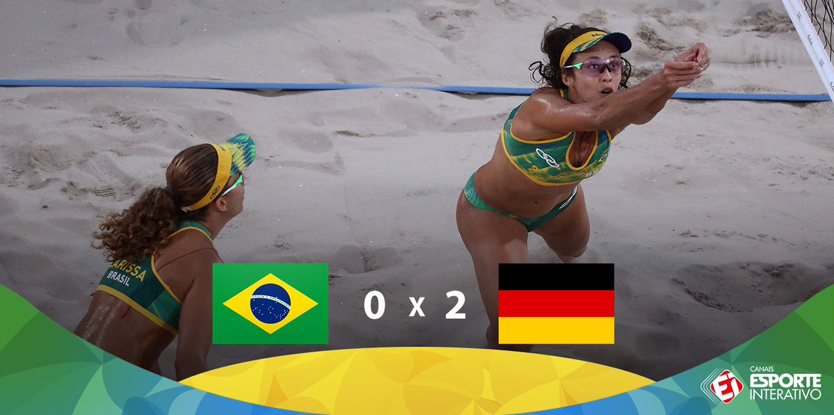 TNTSportsBR's tweet photo. NÃO DEU! =( 
Infelizmente a dupla brasileira Larissa e Talita foram derrotadas e agora vão lutar pelo BRONZE! https://t.co/2Gv434I0ZV