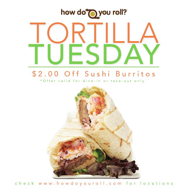 Who doesn't want sushurrito! $2.00 off all sushi burritos. 
#howdoyouroll #sushi #creativesushishop #sushiburitto