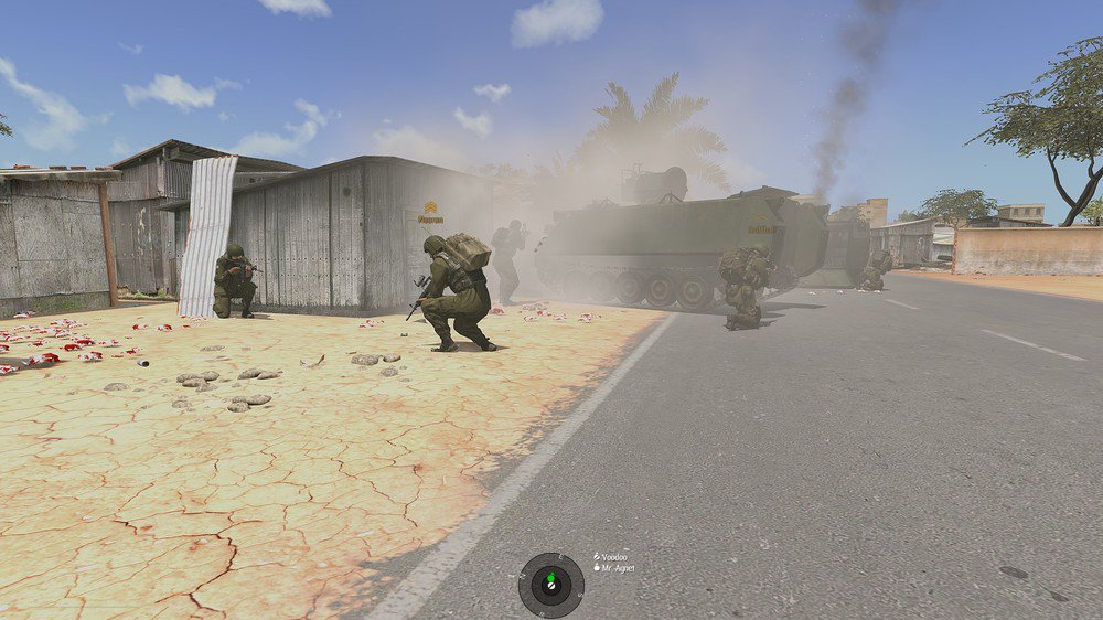RIFM_Outfit's tweet photo. RIFM's 1-1 platoon uses M113's as to advance forward. We don't get very far before taking very heavy fire. #Arma3 https://t.co/lPRdoNzlhs
