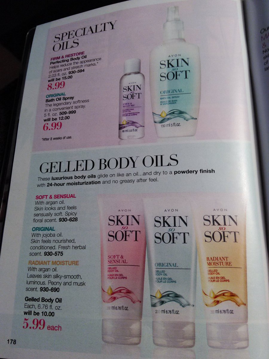 AvonLady1144's tweet photo. Avon Skin So Soft is on sale..more pictures to post with great sales... VISIT https://t.co/iyS9TPVlAo https://t.co/ctuEznTSGO
